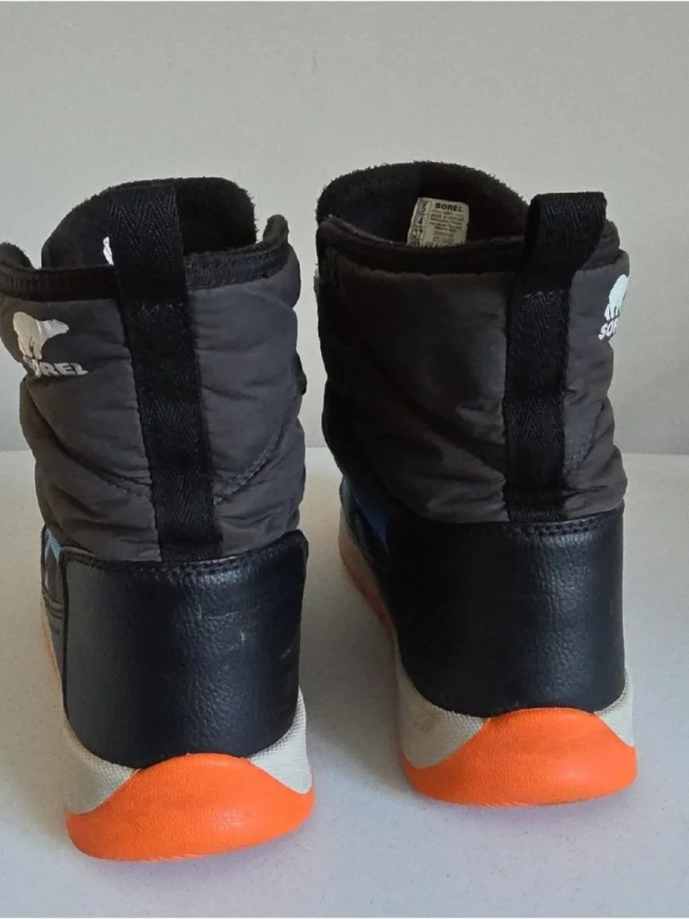 SOREL Whitney II Plus Waterproof Lace Boots charcoal grey color  blue Sz 5 - Picture 6 of 8